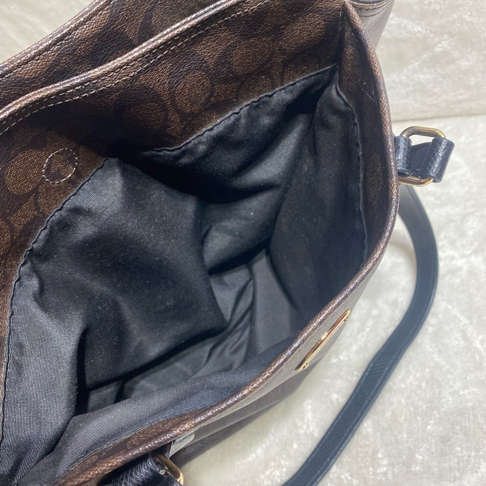 COACH Signature C Diaper Bag | Travel Tote | Brown/Black Accents | Crossbody Bag - Picture 9 of 16